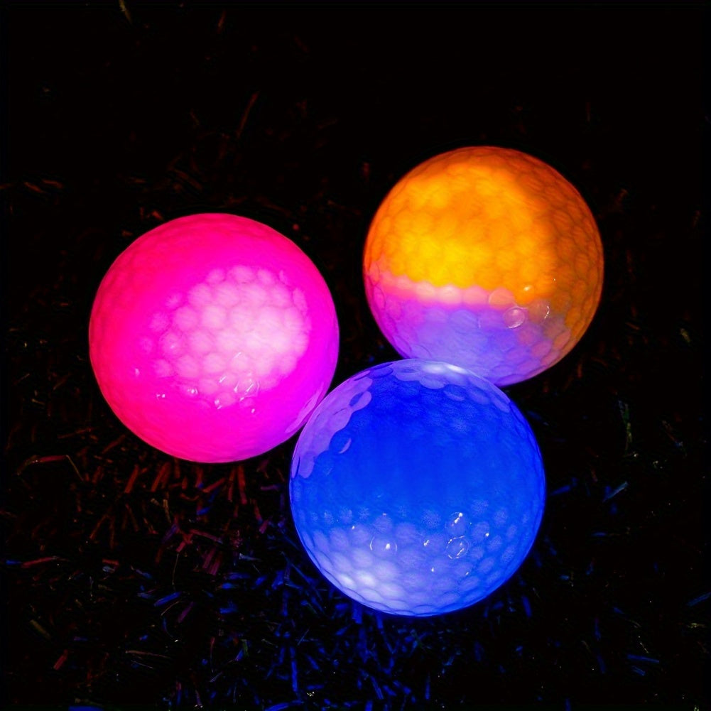 LED Golf Balls Glow in the Dark, Ultra-Bright 3-LED Night Golf Balls with 8-Min Reset Timer & Mesh Bag