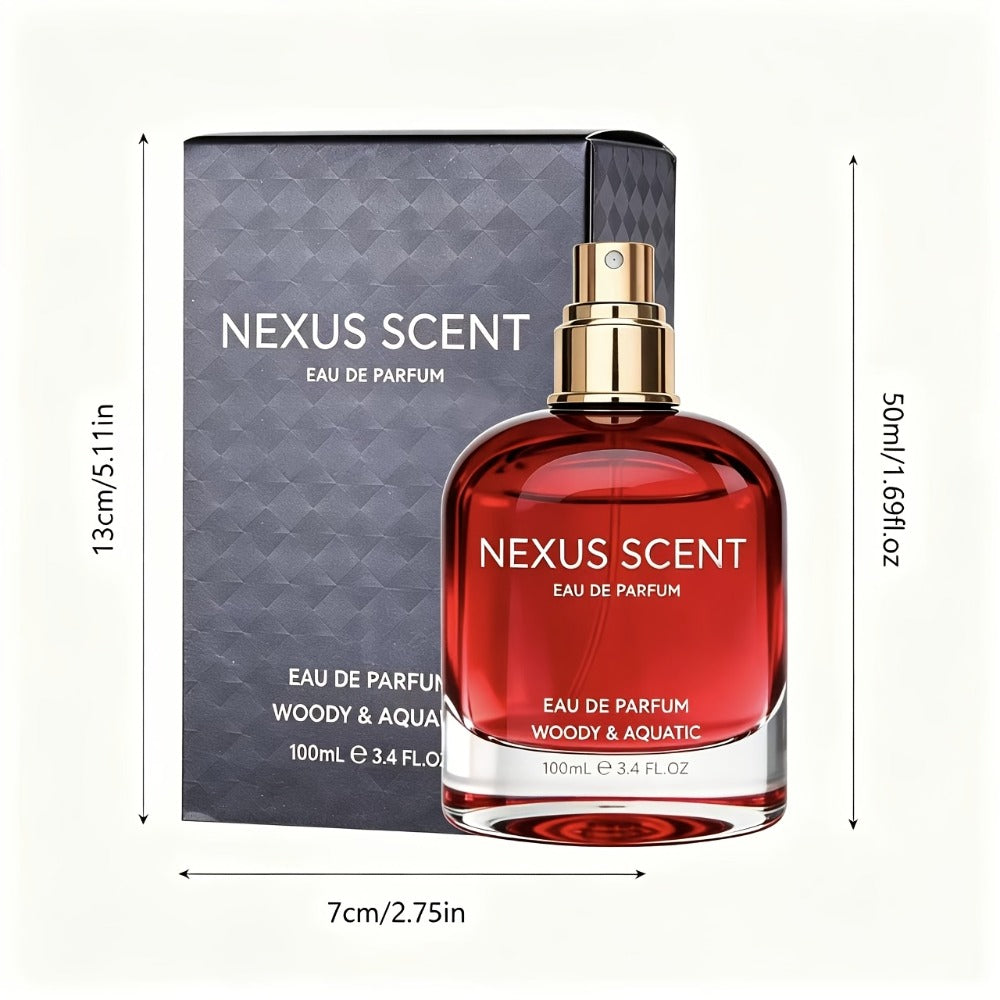 Men's Cologne Spray 3.4oz EDT Limited Edition Black & Red Temptation Fresh Woody Aromatic Fragrance Gift for Him