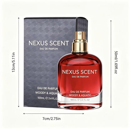 Men's Cologne Spray 3.4oz EDT Limited Edition Black & Red Temptation Fresh Woody Aromatic Fragrance Gift for Him