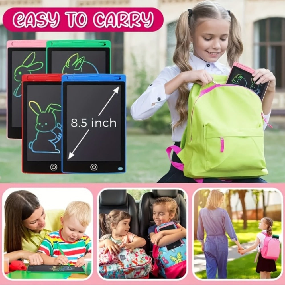 Four-Pack 8.5-Inch LCD Writing Tablets in Blue, Pink, Green and Red with Matching Styluses