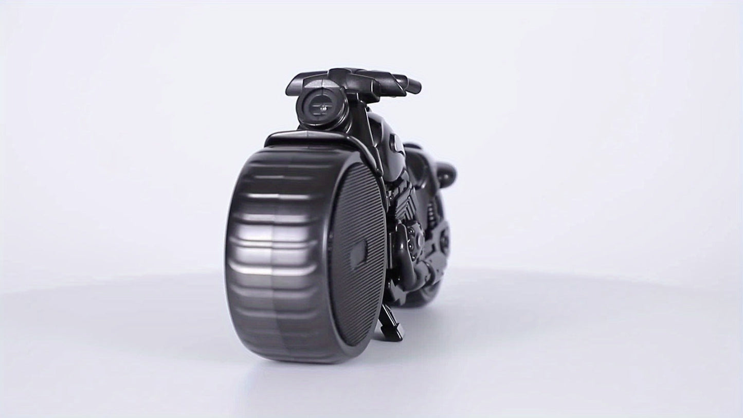 Bluetooth Speaker MOTO BEAT Motorcycle-Shaped RGB Model with FM Radio, USB, TF, AUX and Rechargeable Battery