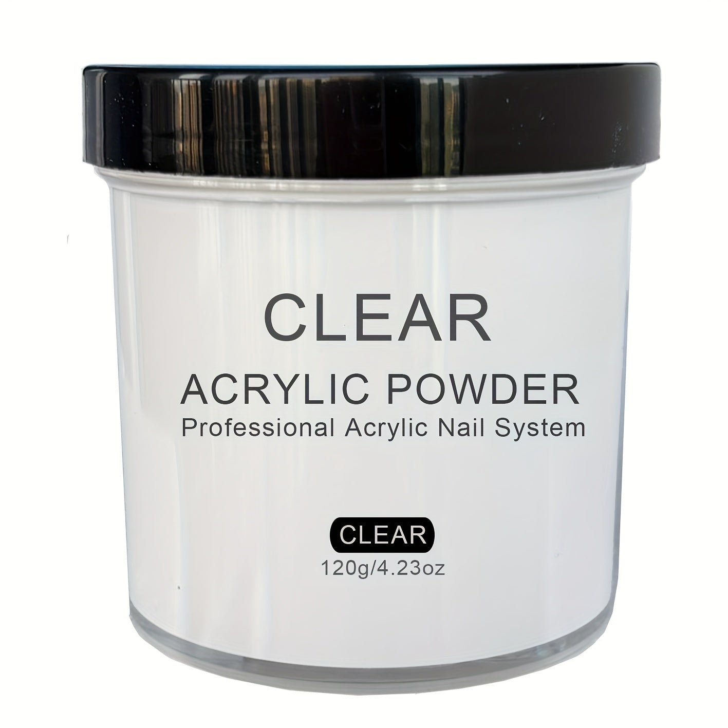 Clear Pink White Acrylic Nail Powder 4oz No Lamp Needed – Polymer Formula for Nail Extensions Sculpting 3D Nail Art Overlays Beginner