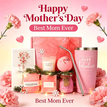 Spa Gift Set for Women, Luxury Self-Care & Relaxation Birthday Gift, Thoughtful Thank You & Special Occasion Gift for Mom