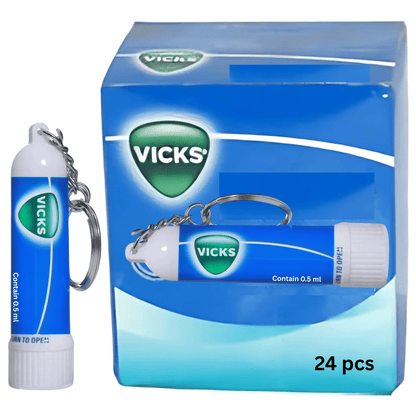 Nasal Inhaler Aromatherapy Stick with Keychain, 0.5ml Portable Mint Scent Aromatic Inhaler for Travel