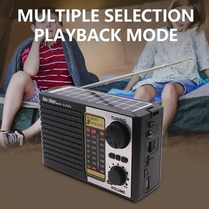 Rechargeable Solar Radio Speaker FM AM Portable Outdoor Radio with MP3 Player Flashlight Adjustable for a Home Lash Beauty Routine