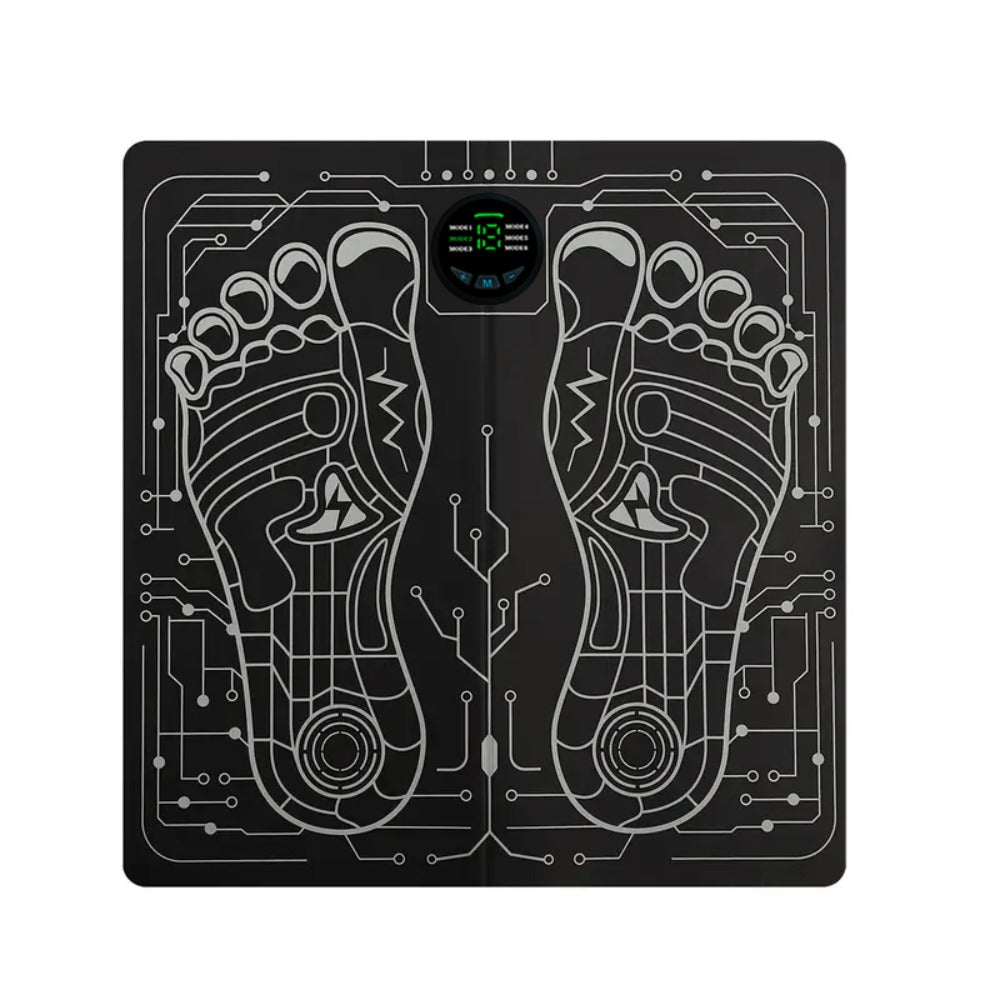 EMS Foot Massager Pad with TENS Therapy, Portable Electric Foot Massage Machine, Reusable Pad, Multiple Mode Adjustment