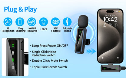 AI Face Tracking Vlogging Kit All-in-One with 70.9 Inch Tripod, LED Fill Light & Microphone