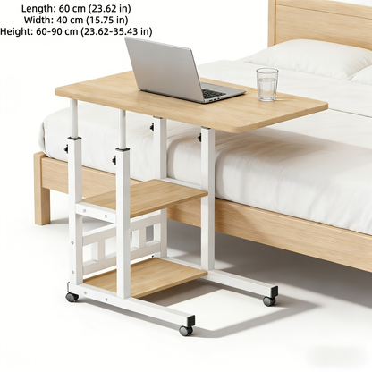 Bedside Table with Wheels Adjustable Height – Multi-Style Nursing Care Table for Elderly & Patients | Single & 3-Tier Rolling Overbed Dining