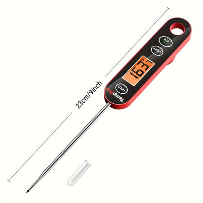 Instant Read Meat Thermometer, TempPro IC6030 Fast 3-Second Digital Kitchen BBQ Thermometer with 4.72" Foldable Probe & Backlit Display