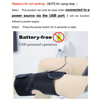 Knee Massager with Heat, 3-Level Heating Pad for Knee Pain, Joint & Warmth, Anti-Slip Breathable Knee Brace for Men & Women