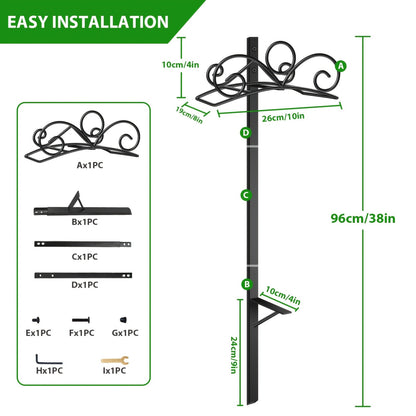 Garden Hose Holder Metal Freestanding | Lawn Patio Outdoor Hose Rack