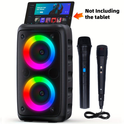 Karaoke Machine with LED Lights Bluetooth Speaker PA System for an Everyday Personal Care Routine