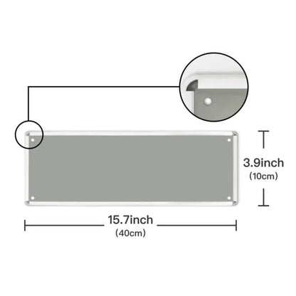 Metal Inspection Sign 4x16 Inch Orange White High-Contrast Safety Label with Pre-Drilled Holes