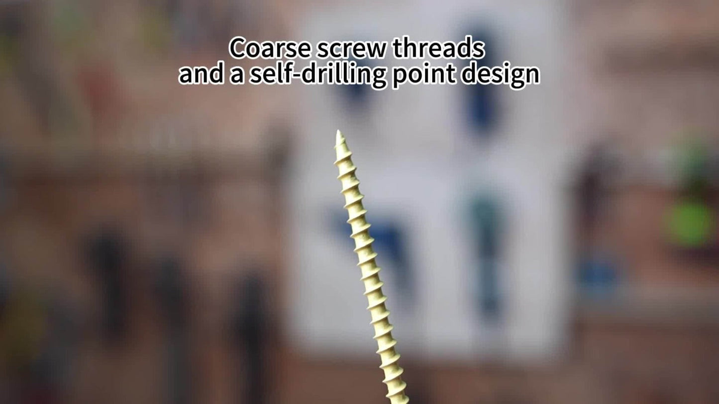 400pcs #10 x 3-1/2" Torx Wood Screws Yellow Ceramic Coating for Entryways, Bedrooms and Living Spaces