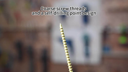 400pcs #10 x 3-1/2" Torx Wood Screws Yellow Ceramic Coating for Entryways, Bedrooms and Living Spaces