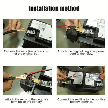 Two-Piece Remote Battery Disconnect Relay Set with Paired Key Fobs, Cable and Terminal Accessories