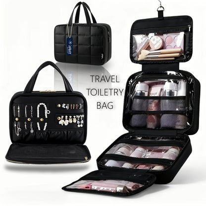 Hanging Travel Toiletry Bag Large Capacity for Full-Size Products Waterproof Cosmetic Organizer with Hook