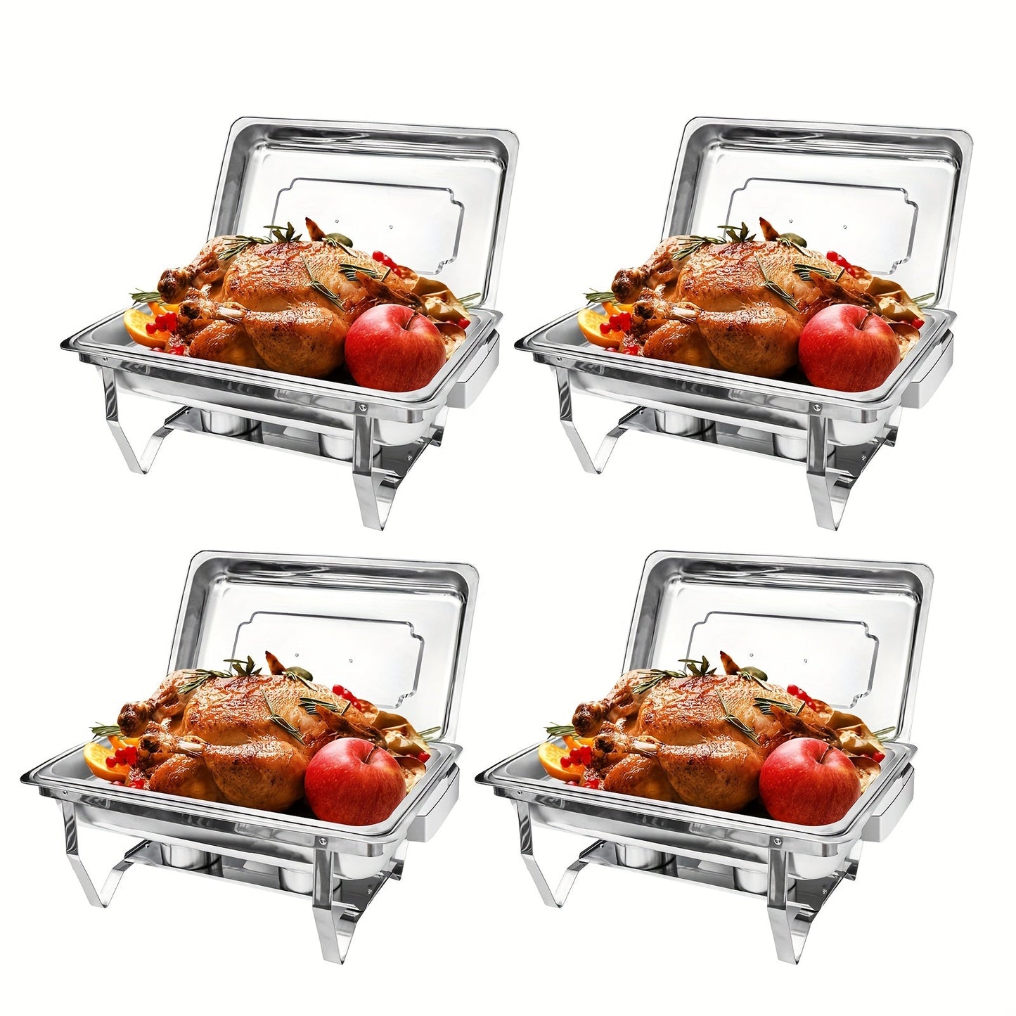 Chafing Dishes Buffet Set 9QT Stainless Steel Food Warmer Trays for Parties Hotel Christmas – 1/2/4/6/8 Pack