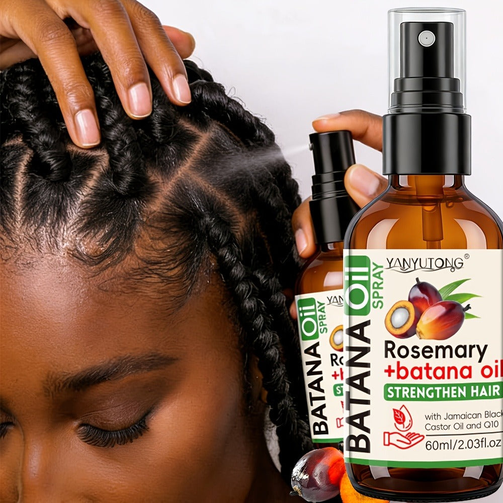 Batana & Rosemary Essential Oil Hair Spray 2.03oz, Deep Scalp & Damaged Hair Treatment, Nourishing Formula from Honduras