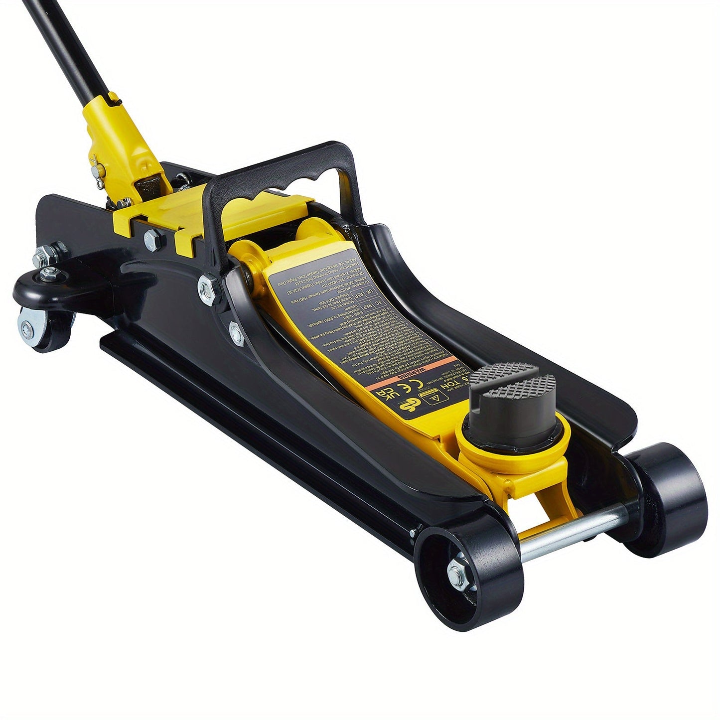 2.5 Ton Low Profile Floor Jack Compact Alloy Steel – Sport Car Lift with Single Cylinder Pump, 3.35–14.96" Lift Range