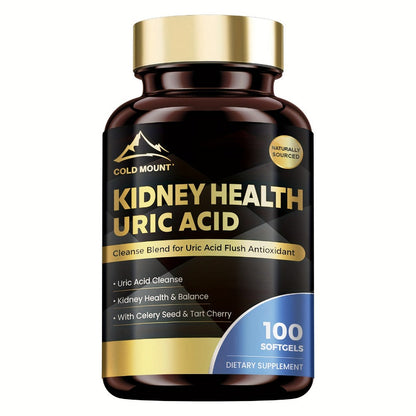 Uric Acid Balance Supplement 100 Capsules 50 Day Supply with Tart Cherry, Celery Seed & Citric Acid for Kidney Health