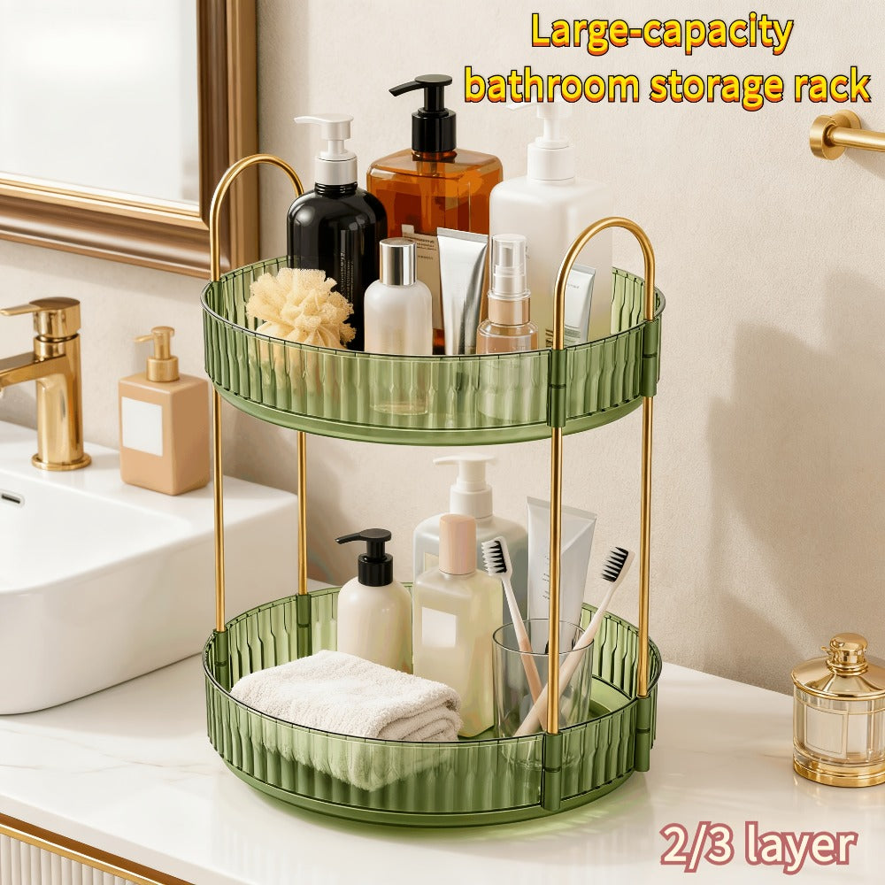 360 Rotating Makeup Organizer Skincare Storage Rack – Multi-Layer Detachable Cosmetic Organizer for Perfume, Lipstick, Skincare