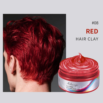 Hair Color Wax Temporary Hair Dye 3.53oz, 9 Vivid Shades, Easy Wash, Non-Damaging for Everyday Face, Beard and Body Grooming