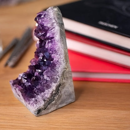 Amethyst Crystal Cave Cluster Natural Uruguayan Polished Edges Geode Home Office Decor Meditation Healing Crystal Birthday Holiday Hanukkah