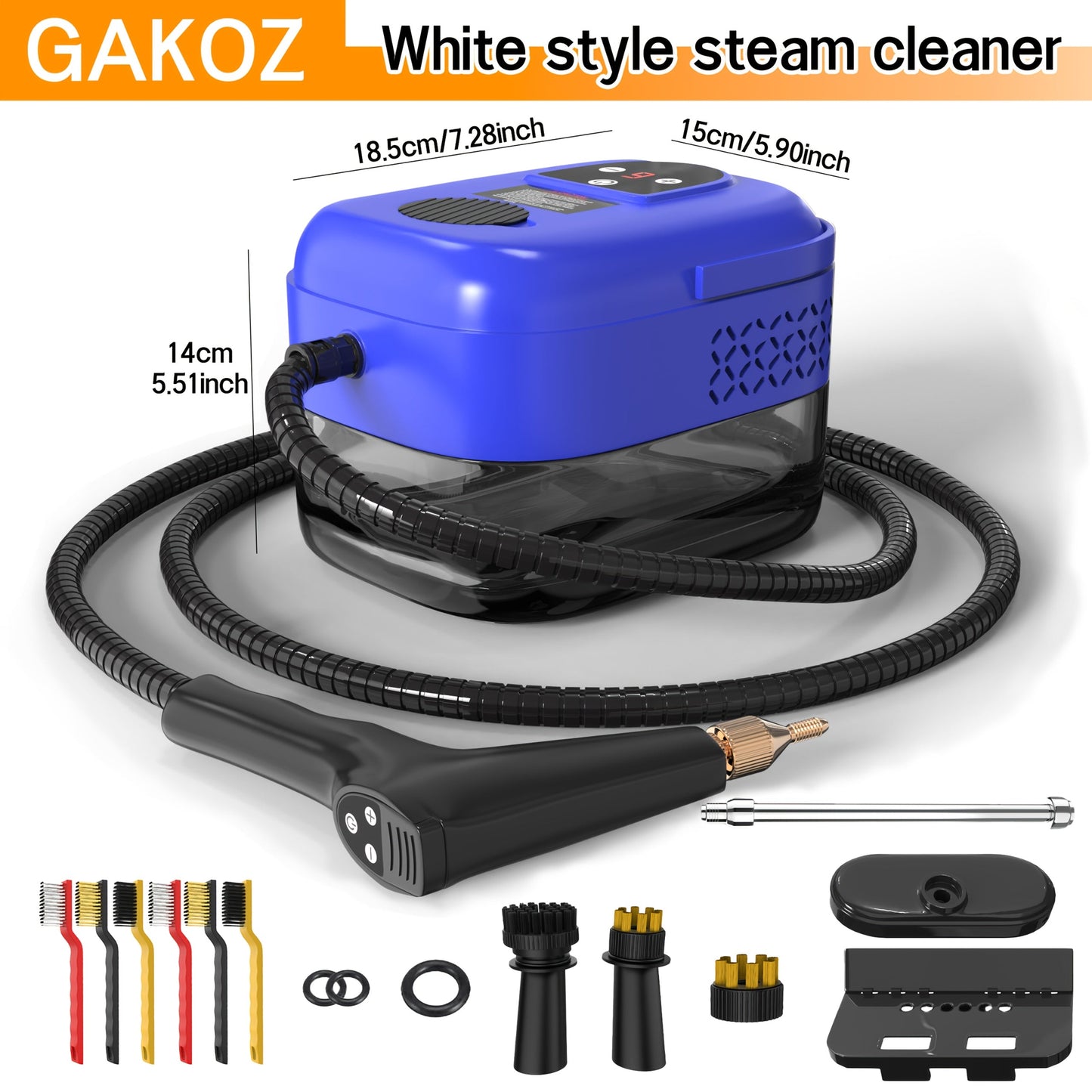 Handheld Steam Cleaner High Pressure 9-Gear Adjustment & LCD Display, 1200ml Water Tank for Home Cooking, Dining and Outdoor Meals