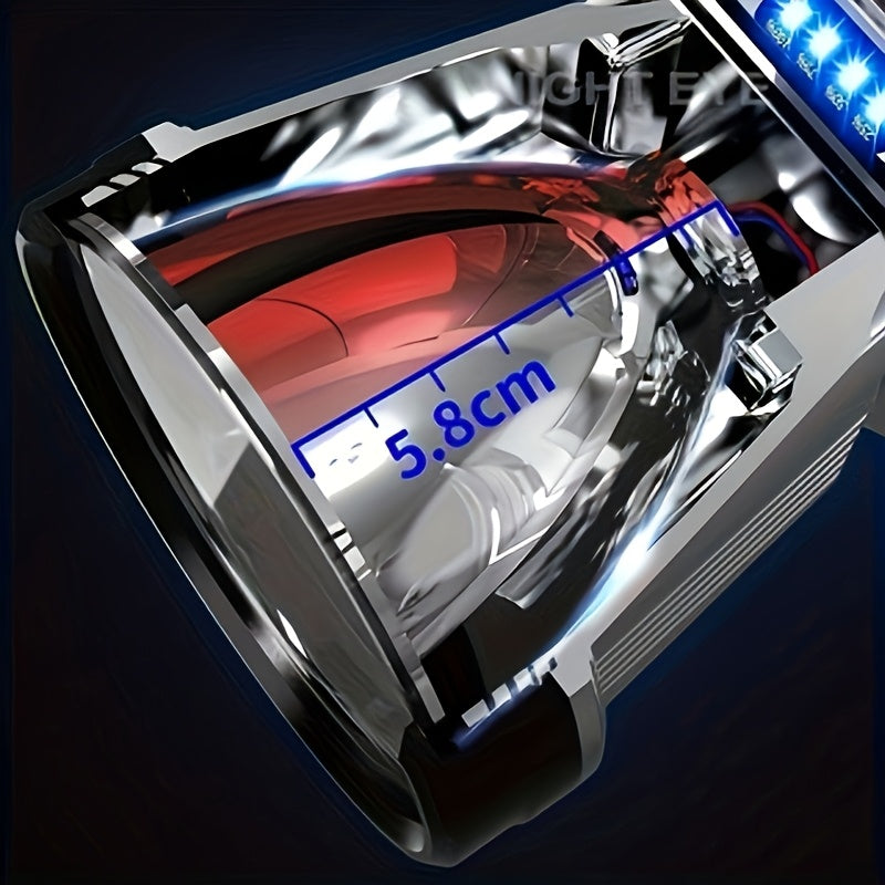 T998 Rechargeable Headlamp with 300m Beam Label, IP65 Marking, Charge Display and 1- or 2-Pack