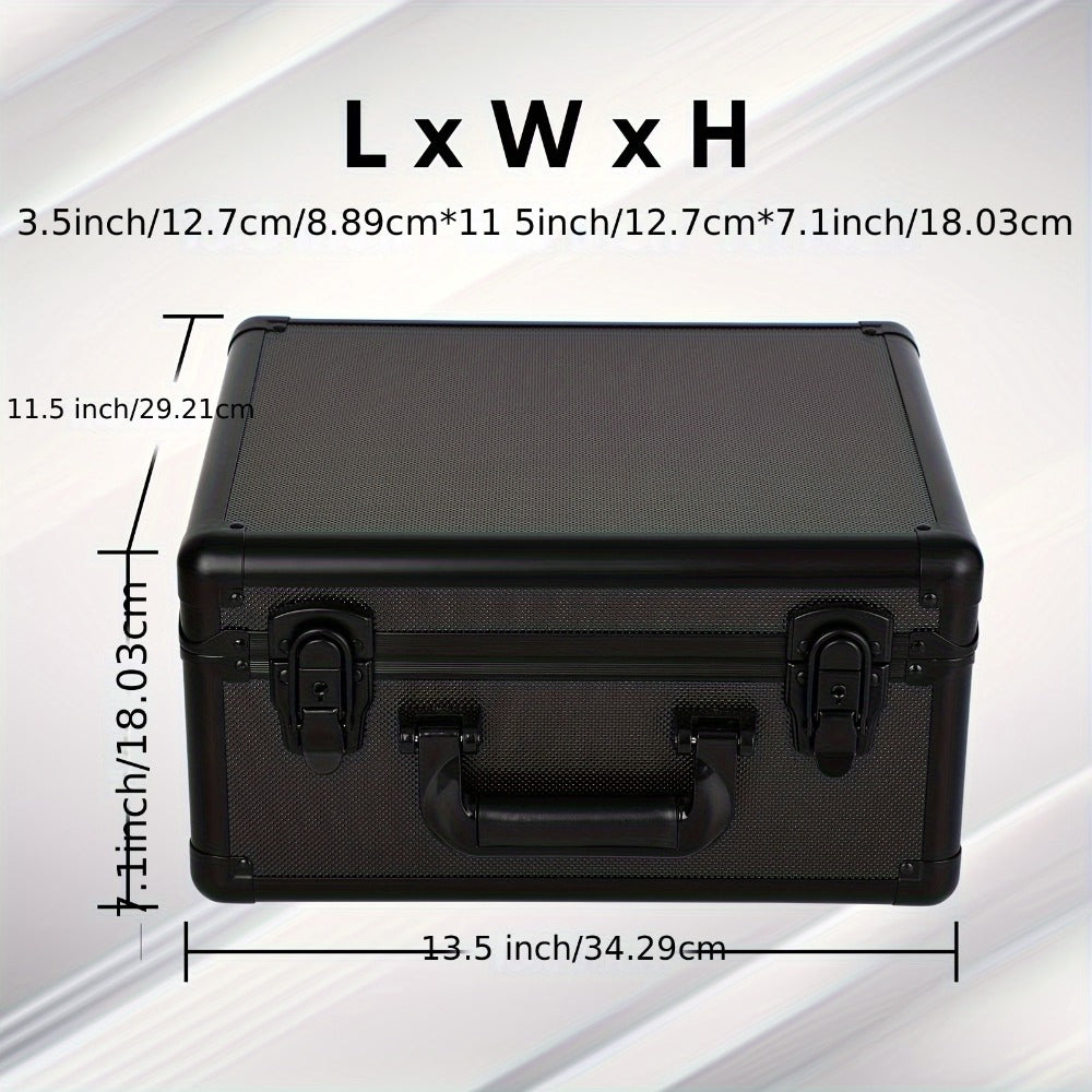 Graded Card Slab Storage Box 3-Compartment for PSA BGS FGS SGC – Premium Black Carrying Case 13.5x11.5x7.1 Inch Protects Slabs and Sleeved