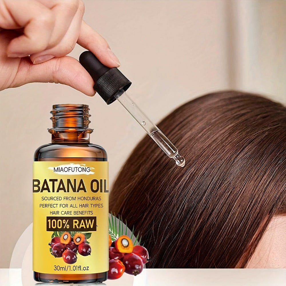 Batana Oil 30ml Cold-Pressed – Multi-Use Hair Growth & Scalp Strengthening Oil for Hair, Eyelashes & Eyebrows | Repairs Damage