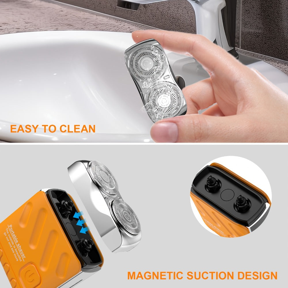 Electric Shaver Mini Dual Floating Blade with USB Charging and Select Waterproof or Digital Display Options