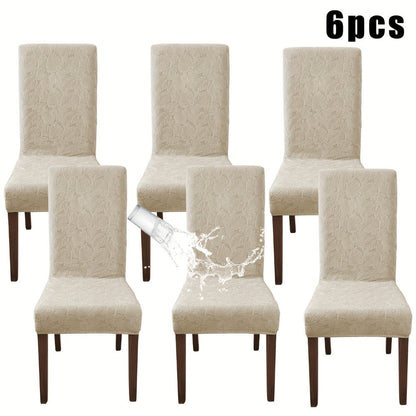 Stretch Dining Chair Covers Set of 4/6 – Plant Print Slipcovers for Dining Room Kitchen Chairs, Elastic Parsons Chair Protector, Home Decor
