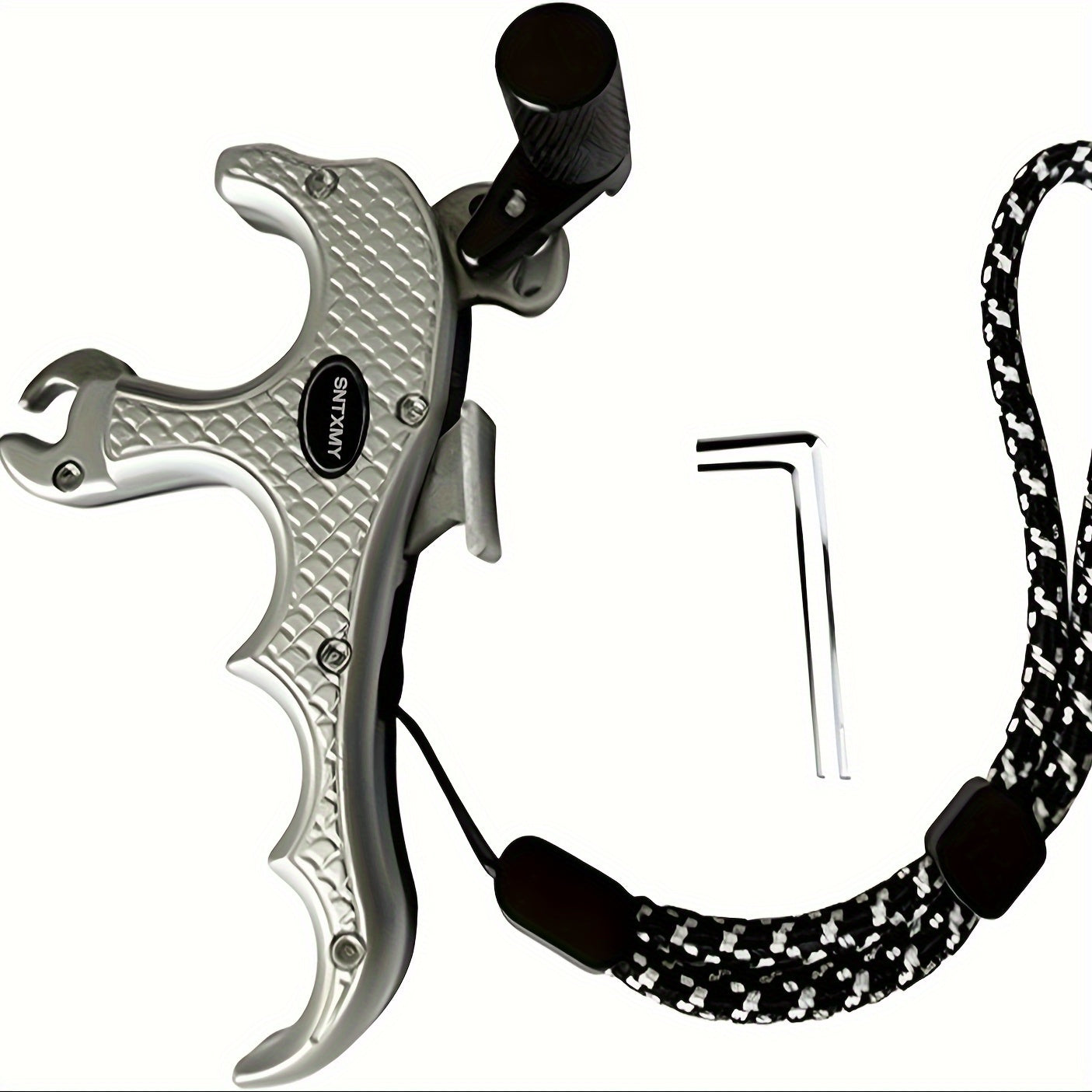 Archery Bow Release Aid for Compound Bow – 360° Rotating Aluminum Thumb Trigger Wrist Strap Release with Adjustable Sensitivity for Hunting