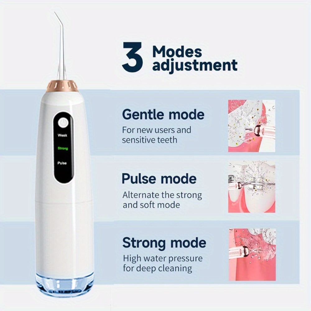 Electric Toothbrush Water Flosser Combo Set – 3 Modes USB Rechargeable Oral Care Kit with 4 Brush Heads & 4 Nozzles
