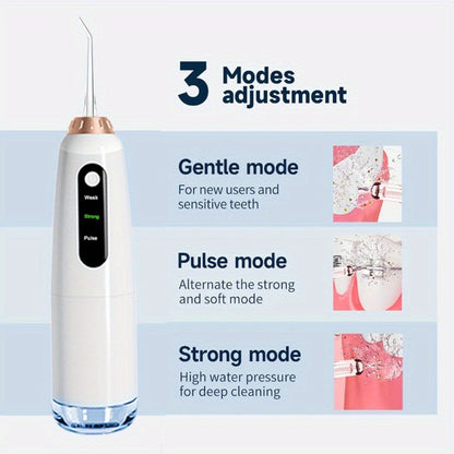 Electric Toothbrush Water Flosser Combo Set – 3 Modes USB Rechargeable Oral Care Kit with 4 Brush Heads & 4 Nozzles