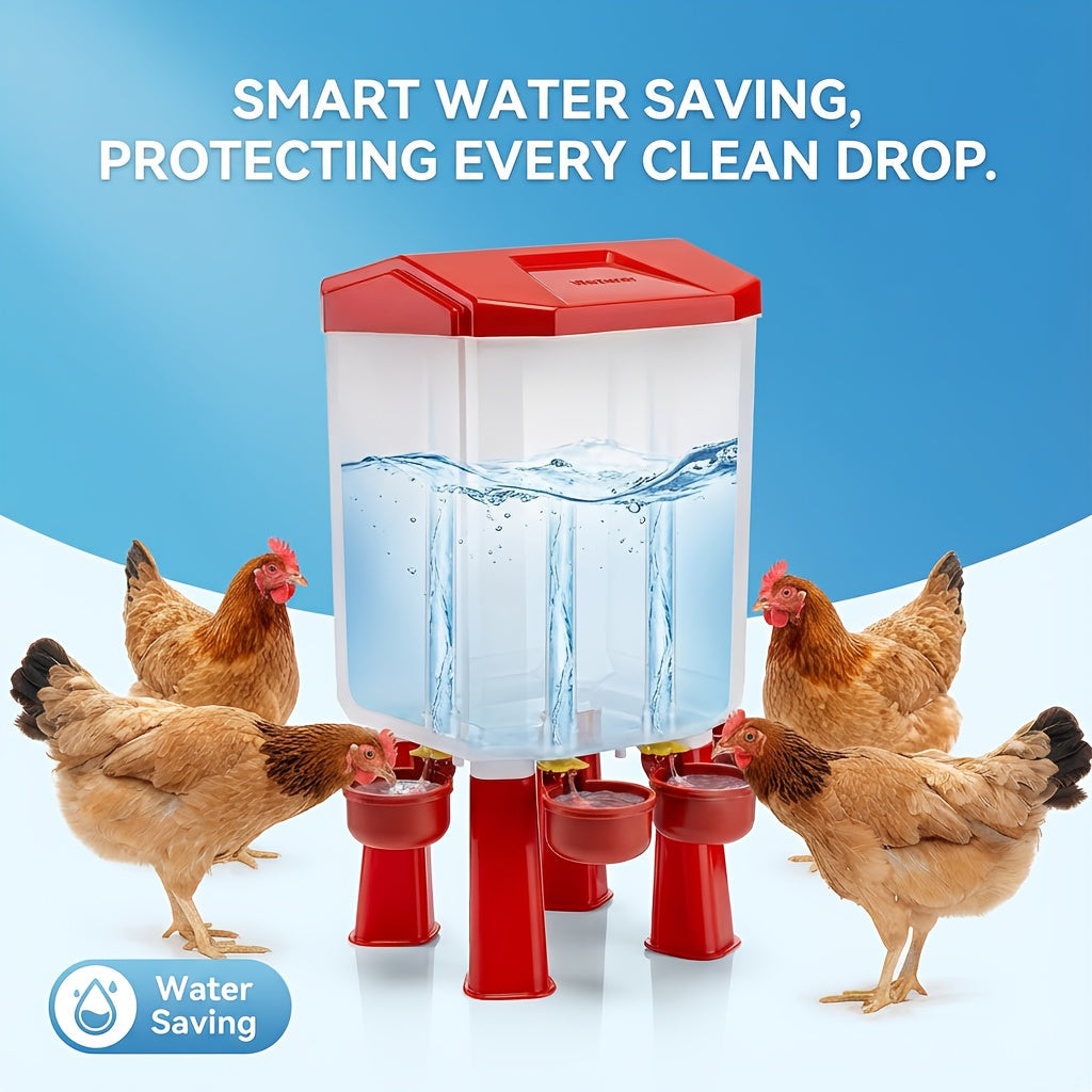 Chicken Waterer Float Ball 2 3 Gallon Feeder Combo Set for Garden, Patio and Yard Use, with the Listed Configuration