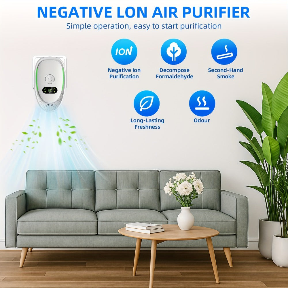 Portable Ozone Air Purifier & Sanitizer, Formaldehyde, Smoke & Dust Eliminator for Home, Office, Car & Bedroom