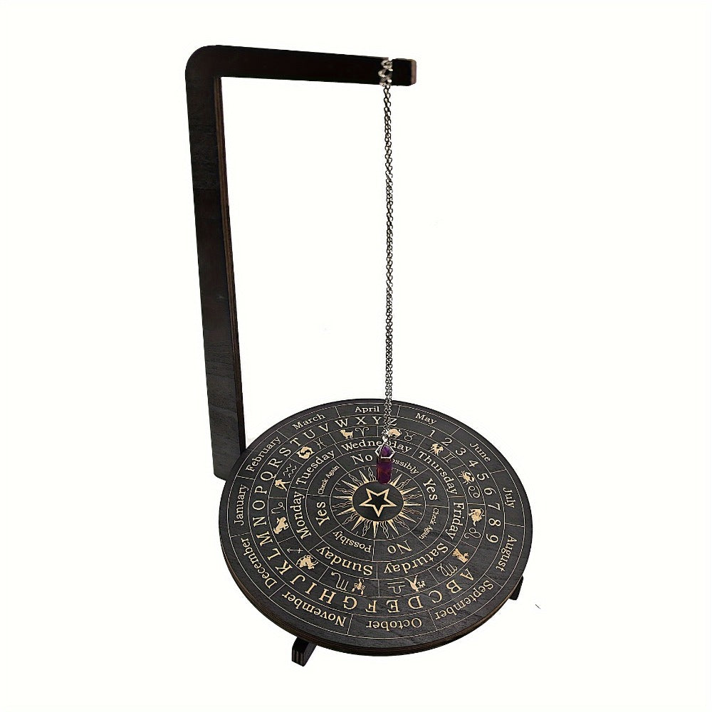 Wooden Pendulum Stand for Divination, Crystal Display Holder, Witchcraft Altar Decor for Entryways, Bedrooms and Living Spaces