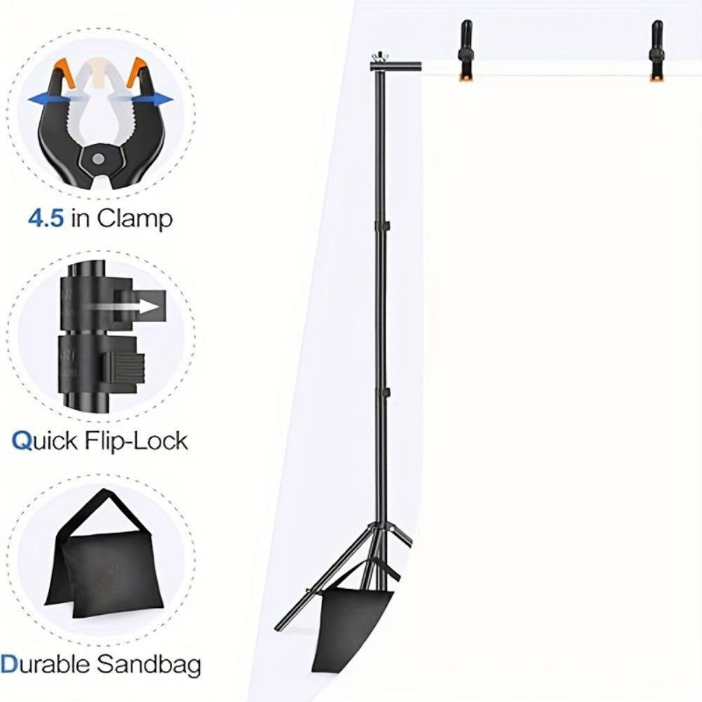 Balloon Projector Backdrop Stand 10x7Ft Adjustable with Carrying Bag, Background Support System for Photography, Events, Weddings