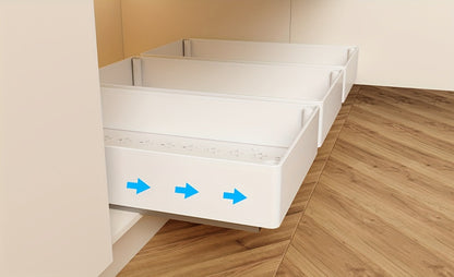 Pull-Out Cabinet Organizer 2-Pack Retractable Slide-Out Storage Bins No Drill Removable Kitchen Pantry Bathroom Shelf Organizer Boho Style