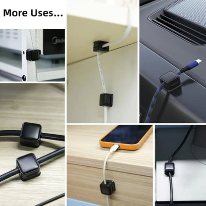 Silicone Cable Clips Self-Adhesive 16 Pcs – Reusable Cable Organizer & Wire Management for Desk, Car & Office, Universal Data Cable Holder