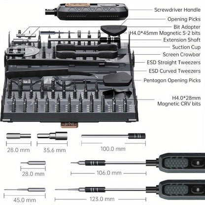 180-in-1 Precision Screwdriver Set, Magnetic Professional Kit for Laptop, Phone, Camera, Tablet, Game Console & Glasses
