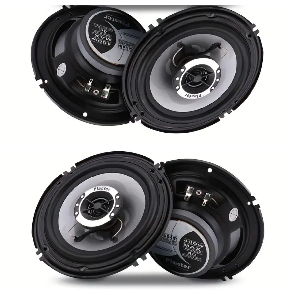 6.5 Inch 400W Car Coaxial Speakers HiFi Full Range – Rubber Edge, Strong Magnet, Universal Fit for Ford Chevy Toyota Honda
