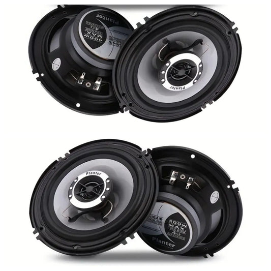 6.5 Inch 400W Car Coaxial Speakers HiFi Full Range – Rubber Edge, Strong Magnet, Universal Fit for Ford Chevy Toyota Honda