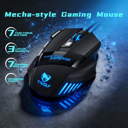 Programmable RGB Gaming Mouse Wired Pro-Grade with Turbo Click Multi-Mode DPI Sensitivity Dynamic for an Everyday Personal Care Routine