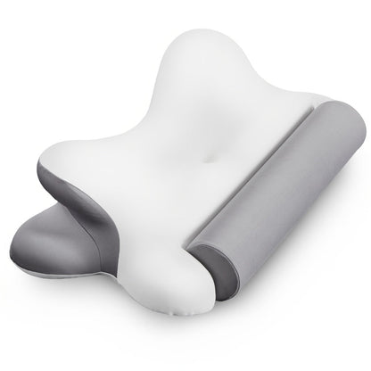 Memory Foam Cervical Pillow Contour Neck Support Orthopedic Bed Pillow for Side Back Stomach Sleepers with Cooling Pillowcase Queen King