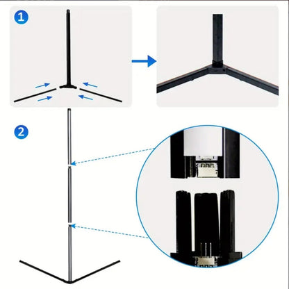 RGB Smart Floor Lamp 56 Inch, 16 Million DIY Color Changing with App & Remote Control, Music Sync