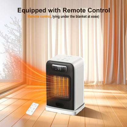 Ceramic Space Heater 1500W Fast Heating - 4 Modes, Adjustable Thermostat, Overheat & 70° Tip-Over Protection